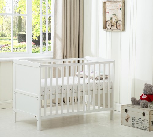Mcc wooden baby cot - wooden,