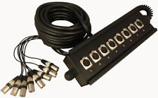 8 Input Stage Box Snake With Metal Connectors & Ident (INPUTS Only) 10m Lead