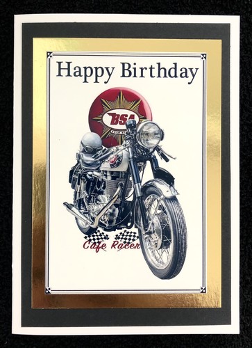 Biker bsa classic motorcycle - biker.,