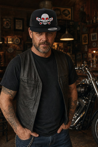 Outlaws skull and pistons - mc,