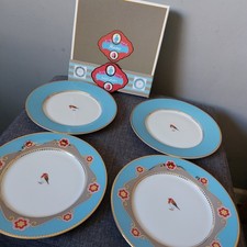 4 Pip Studio Home Collection Robin Lovebirds Plates 17cm NEW Christmas Blue