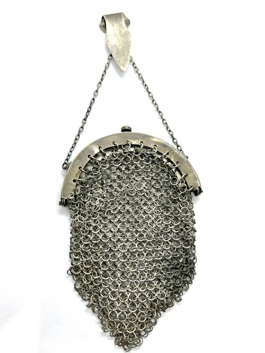 Antique silver chain mail - silver, mesh