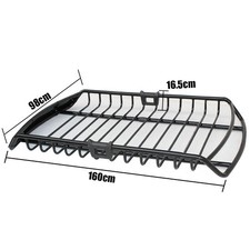 1.6M 16.5cm High UNIVERSAL ROOF RACK BASKET VAN OFF ROAD CARGO CARRIER SAFARI