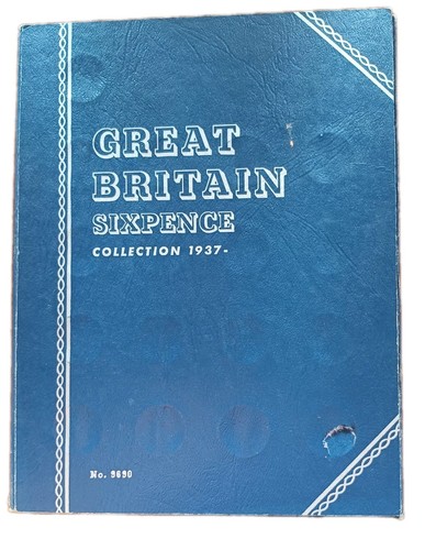 Empty whitman folder sixpence - empty,