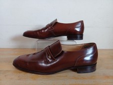 Loake Brown Leather Slip On Shoes Loafers 780T Size UK 11, Made In England - VGC