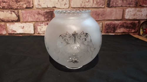 Small frosted glass globe - frosted,