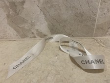 Chanel White Silver Ribbon
