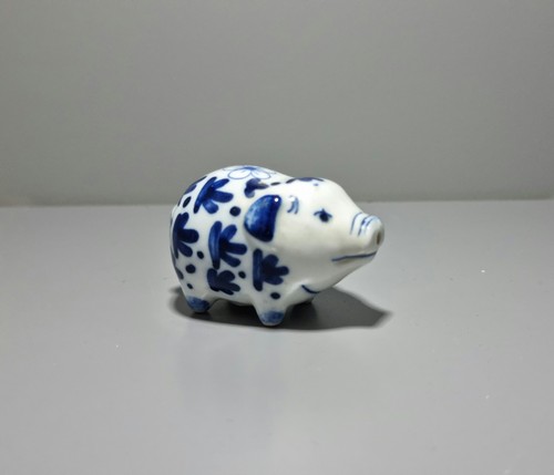 Miniature japanese white blue - miniature, white/blue