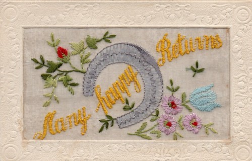 Ww1 patriotic embroidered silk - patriotic,