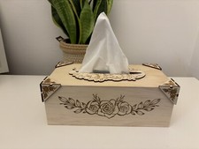 Wooden Tissue Holder Tissue Box Cover  Napkin Dispenser Home Office