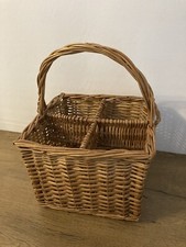 Vintage Bottle Wicker Basket
