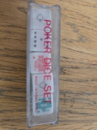 Vintage poker dice set - poker,