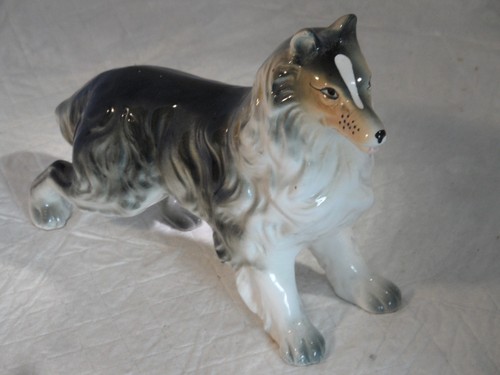 Vintage rough collie dog - rough,