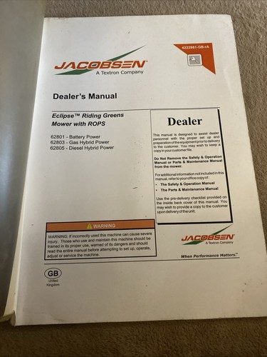 Jacobsen eclipse riding greens - eclipse,
