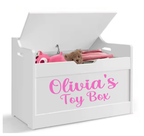 Personalised toy box vinyl - box,