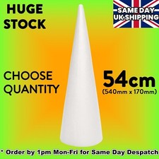 54cm Polystyrene Cones Christmas Wedding Sugarcraft Sweet Trees Craft pick qty