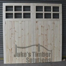 Wooden Garage Doors Heavy Duty Frame, Ledge & Braced 12 Pane