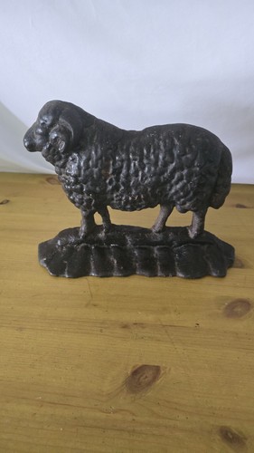 Cast iron ram door stop - ram,