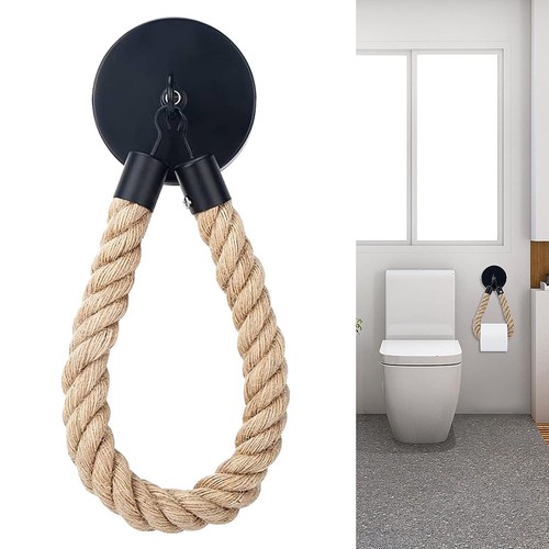Hemp rope toilet - roll, holder