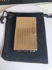 S.T.Dupont Gold Plated lighter 20microns L1 Large In Very Good Condition