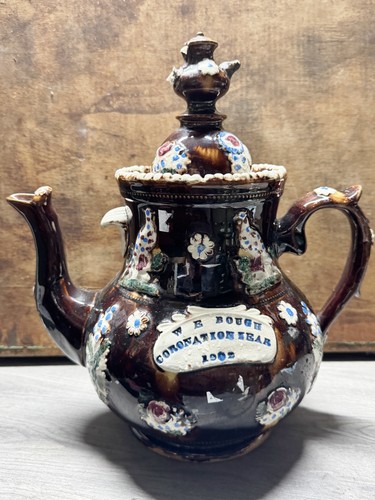 Antique bargeware teapot - antique,