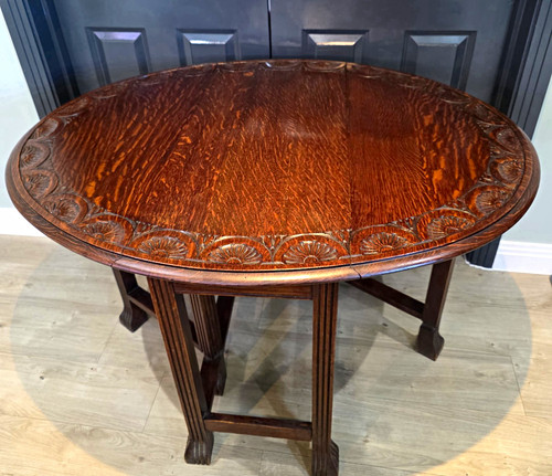 Antique 1920s oak gateleg drop - 1920s,