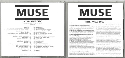 Muse interview disc rare - muse,
