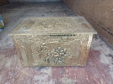 Antique Brass Coal Scuttle ~Coal Box ~VGC