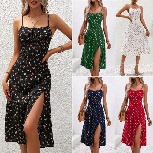 Boho womens floral - sexy, midi