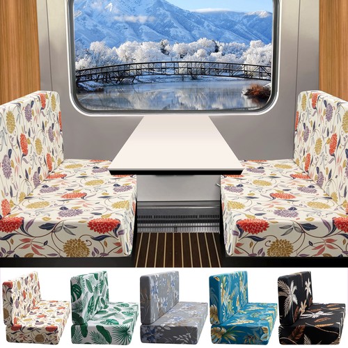 Floral caravan seat cover - caravan,