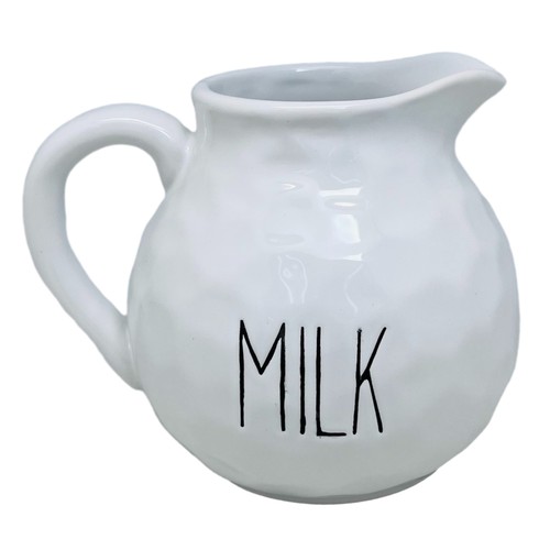 Milk jug with handle white - with,