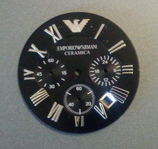 Black and Silver Watch Face