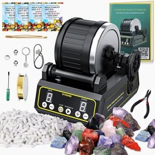 Professional Rock Tumbler Kit,2.5Lb Stone Tumbler / Rock Polisher Starter Kit