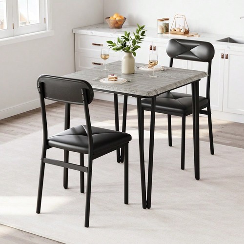 Grey piece dining set 2 - 3-piece,