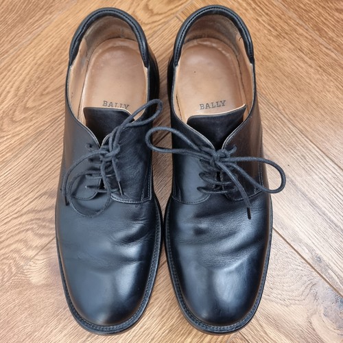 Bally black leather - leather, derby