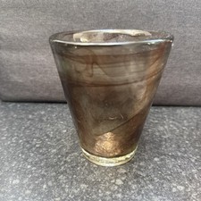 Kosta Boda Brown Swirl Tumbler