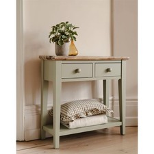 FLORENCE Console Table, Kitchen hall table with 2 drawers, Sage Green end table