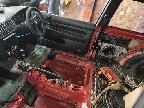 Suede omp steering - wheel, with