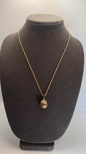 Faberge egg pendant necklace - faberge,