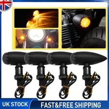 4x Black Motorcycle Turn