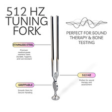 512Hz Tuning Fork -Medical Grade Stainless Steel for Sound Therapy & DNA Healing