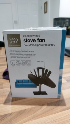 Heat powered stove fan - powered,