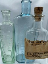 Vintage glass bottles. Old