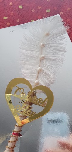 White gold feather - gold,