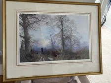 Large Antique Hunting Scene