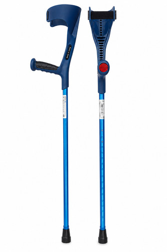 Pair blue forearm - forearm, crutches