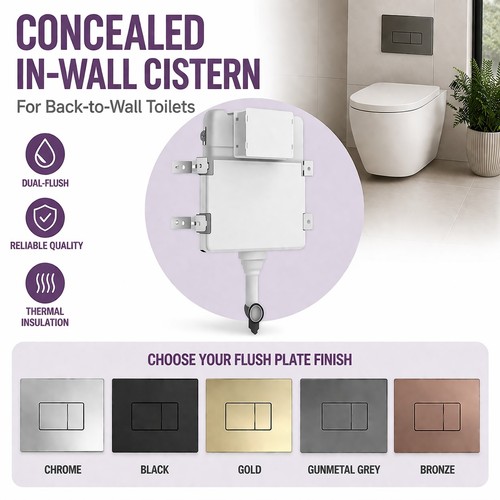 Concealed wall dual flush - concealed, in-wall