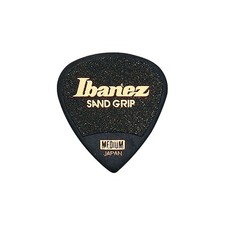 Ibanez Grip Wizard Series Sand Grip Picks / Plectrums Pack of 6 (Black, Medium)