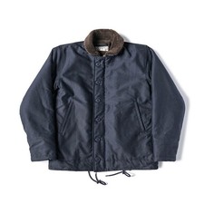 Bronson Retro US Navy N-1 Deck Jacket Workwear Winter Warm Wool Lined Coats