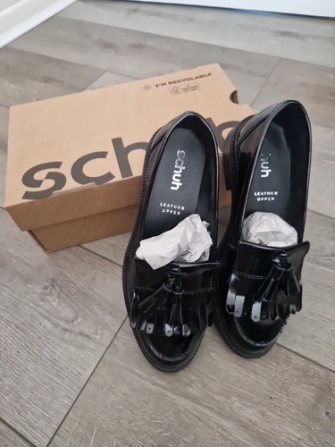 Schuh black ladies loafers - schuh,